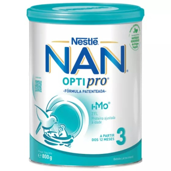 NAN Optipro 3 Leite Crescimento 12M+ 800g